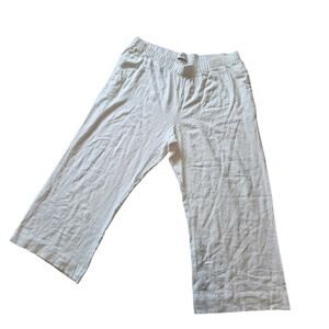 NWT Abercrombie & Fitch Ultra High Wide Leg women's XXL Short Linen Blend Pants
